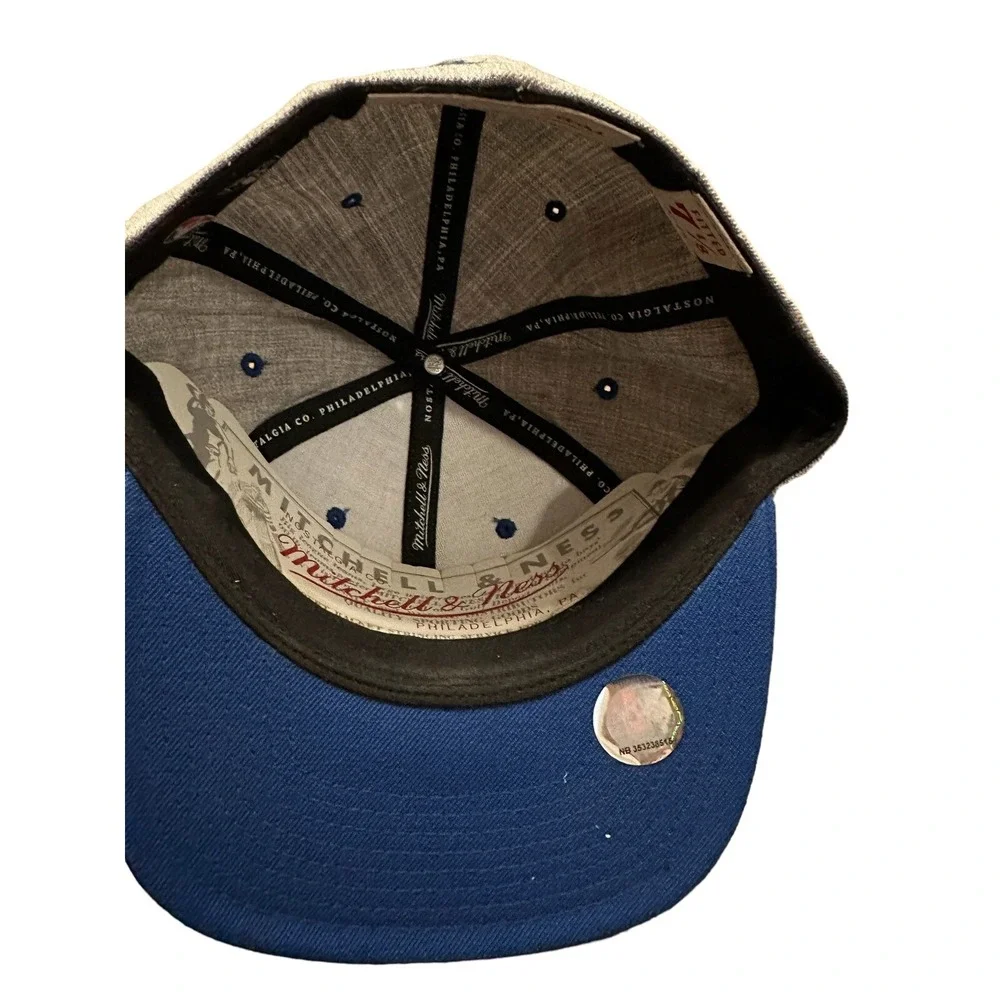 Brooklyn New York Nets NBA Mitchell & Ness‎ Blue/Grey Size 7 1/8 Brand New